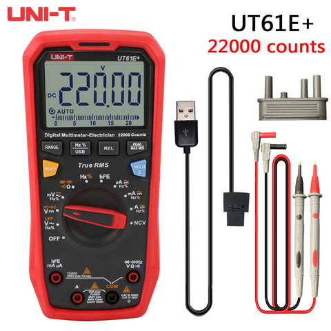 Multimètre numérique UNI-T, UT61B, UT61D, UT61E, détecteur de tension et de courant, vraie valeur Effective, plage automatique ► Photo 1/6