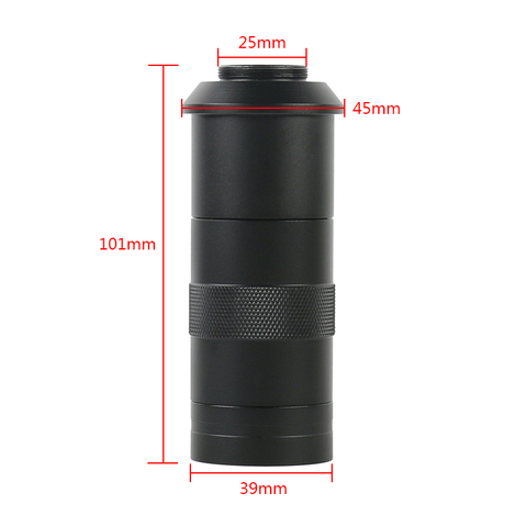 CCD industrie Microscope caméra c-mount lentille verre 8X-100X caméra loupe grossissement réglable 25mm Zoom oculaire loupe ► Photo 1/4