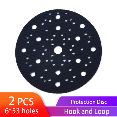 2 pièces Ultra-mince Surface Protection disque 6 pouces 53 trous 150mm crochet et boucle Pad outils électriques accessoires pour polissage et meulage ► Photo 1/5