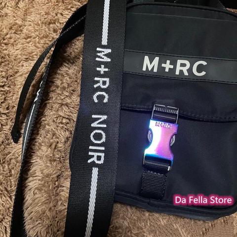 Sacs arc-en-ciel NOIR M + RC pour hommes et femmes, sacs Hip Hop, 1: M + RC, sac NOIR, boucle en métal colorée, sac à dos transparent fantôme, nouvelle collection 2022 ► Photo 1/6