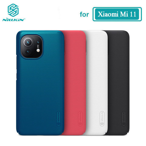 Pour Xiaomi Mi 11 étui Nillkin givré bouclier PC couverture arrière pour Xiao mi 11 Ultra Pro mi11 Lite 11i étui avec support de téléphone ► Photo 1/6