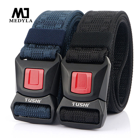 MEDYLA – ceinture tactique militaire à boucle métallique, en Nylon véritable souple, accessoires de sport officiels ► Photo 1/6