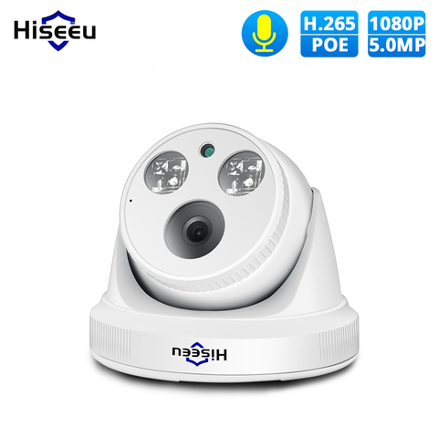 Hiseeu 2MP 5MP POE caméra IP H.265 1080P balle CCTV caméra IP ONVIF pour POE NVR système intérieur sécurité à domicile Surveillance IR coupe ► Photo 1/6