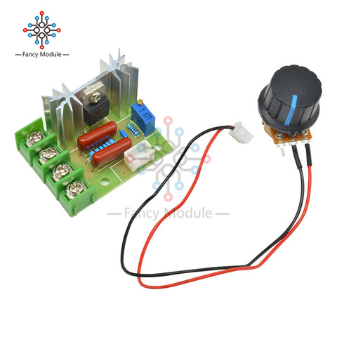 Module régulateur de tension électrique SCR, AC50-220V W, 2000, commutateur de température/vitesse du moteur, variateur de lumière ► Photo 1/6