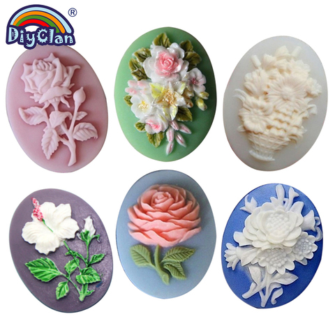 Moules en Silicone pour Fondant de fleurs, en résine de Rose, décoration de tasse, en argile polymère, forme de plâtre Mastic, artisanat, fabrication de nouveauté ► Photo 1/6