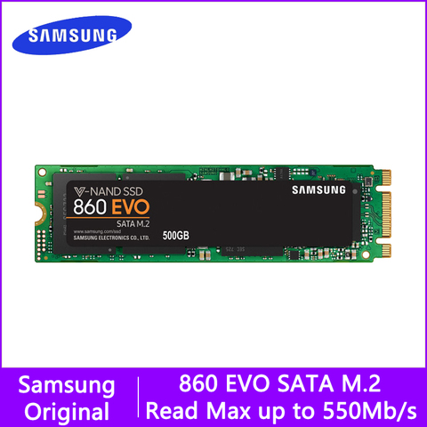 Samsung Interne SSD 860 EVO M.2 250 GB 500 GB 1 TB 2 T Solide State Drive HD Dur Haute vitesse pour Ordinateur Portable ordinateur pc De Bureau ► Photo 1/6