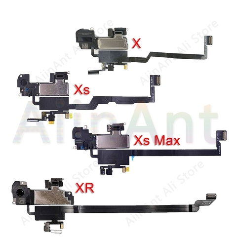 Oreillette d'origine Flex pour iPhone X Xs Max XR capteur de lumière de proximité son écouteur haut-parleur câble flexible assemblage ► Photo 1/3