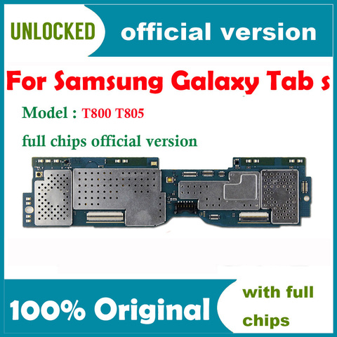 Carte mère originale débloquée pour Samsung Galaxy Tab S (T800/T805), circuit imprimé principal complet avec puces, testé et fonctionnel ► Photo 1/2