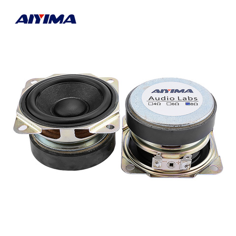 AIYIMA – Mini haut-parleurs 2.5 pouces, 2 pièces, gamme complète, 8 Ohm, 10W, amplificateur de son, musique, pilote, bricolage, cinéma à la maison ► Photo 1/6