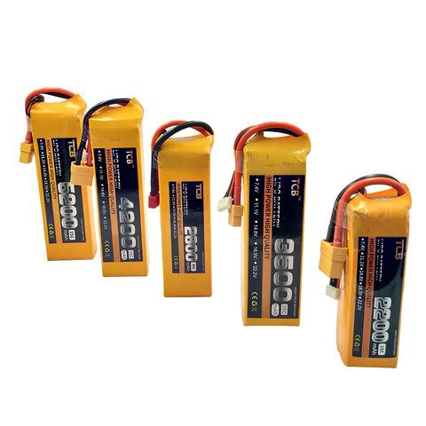 TCB – batterie LiPo 3s pour avion, voiture et bateau RC, 11.1V, 2200mah, 2600mah, 3500mah, 4200mah, 5200mah, 10000mah, 25c, 35c ► Photo 1/6