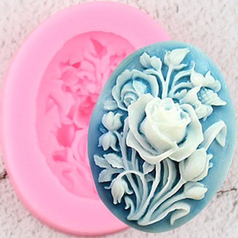 Moules 3D en Silicone en forme de fleur de Rose, outils de décoration de gâteaux, Fondant de mariage, bonbons, pâte à modeler, argile, chocolat, savon artisanal ► Photo 1/6