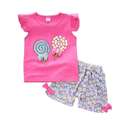 Tenues de vêtements pour bébés filles | Vêtements de marque d'été pour nouveau-né T-shirt sans manches, Shorts 2 pièces/ensemble vêtements décontractés Sports survêtement ► Photo 1/6