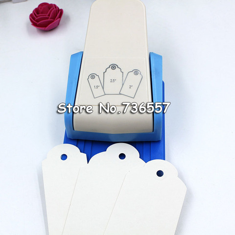 Poinçon Tag dessus droit, poinçons en papier d'étiquette cadeau, 1.5,2 ou 2.5 pouces, poinçons pour scrapbooking, perforateur artisanal ► Photo 1/6