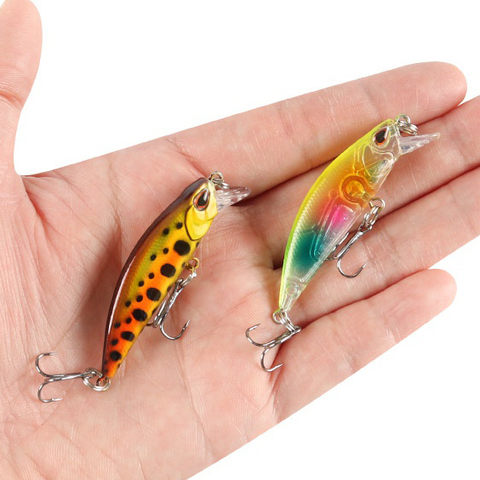 5.5cm 5g vairon Wobbler leurre de pêche Jerkbait appât perche Pesca Mini naufrage Wobblers leurres de pêche dur profond appât artificiel ► Photo 1/6