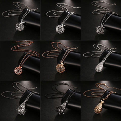 Nouveau mexique carillon goutte d'eau Style aromathérapie diffuseur collier musique boule Vintage Zircon médaillon romantique femme pendentif bijoux ► Photo 1/6