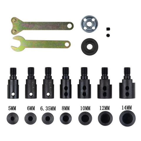 Adaptateur de lame de scie M10 5/6/6.35/8/10/12/14/16mm, mandrin de broche de perceuse, meulage, polissage, manchon de bielle ► Photo 1/6