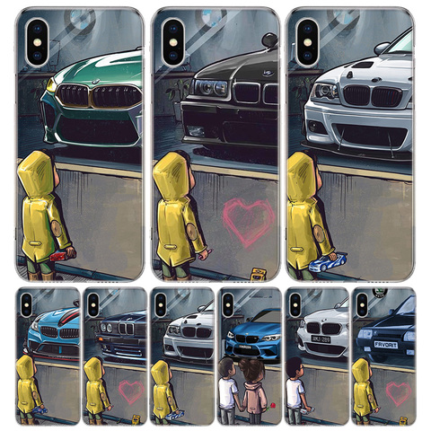 Garçon voir voiture de sport Jdm dérive coque de téléphone pour Apple Iphone 11 12 X Xs Pro Max Mini XR 7 8 6 6s Plus 7G 6G 5G 5 S 5 SE + coque ► Photo 1/6