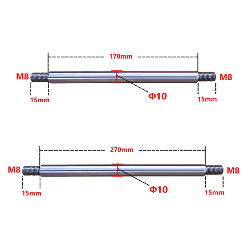 Mécanisme alternatif axe optique télescopique M8 Φ 10, 200mm/300mm, moteur, roulement linéaire, axe optique, levier de bascule, arbre droit ► Photo 1/5