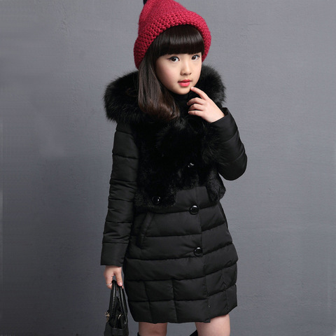 Hiver filles veste pour filles manteau enfants à capuche chaud manteau d'extérieur pour filles vêtements enfants veste 4 5 6 7 8 9 10 11 12 ans ► Photo 1/6