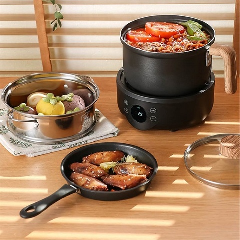 Cuisinière électrique multifonction, 220V, pour la maison, intelligente, petit Pot électrique fendu, Mini, Pot chaud électrique pour dortoir, 1,8 l ► Photo 1/6