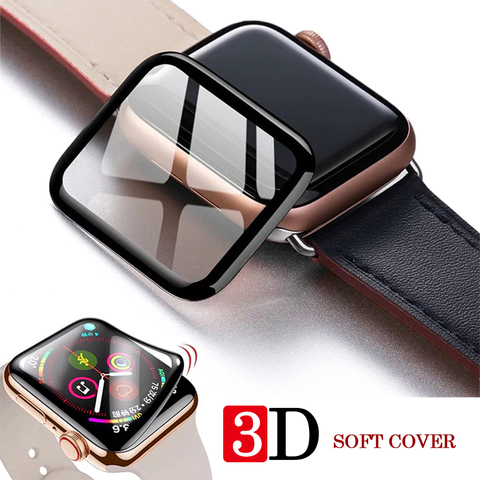 Protecteur d'écran, couverture complète 3 verre trempé pour Apple Watch série 5 4 3 2 1 iwatch 38 42mm 40 44mm ► Photo 1/6