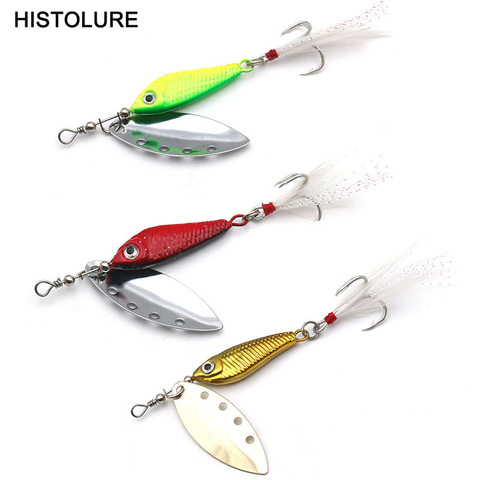 1Pcs12g 15g spinner cuillère métal appât Fishin leurre paillettes manivelle cuillère appâts pour basse truite perche brochet rotatif pêche ► Photo 1/6