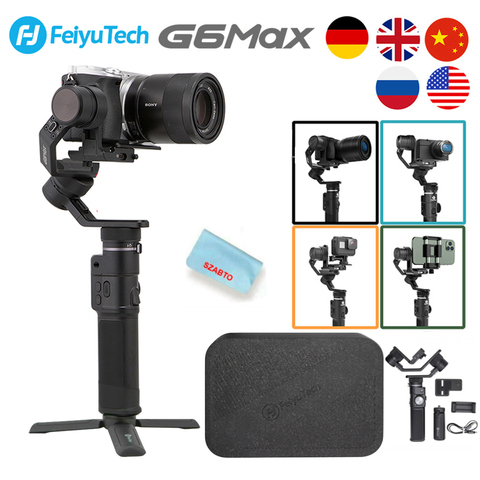 Feiyu G6 Max 3 axes caméra de poche stabilisateur de cardan pour caméra sans miroir caméra de poche GoPro Hero 7 6 5 Smartphone ► Photo 1/6