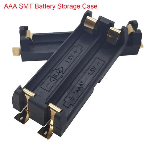 Support de batterie de haute qualité à 1/2 fentes, boîtier de batterie SMD SMT avec broches en Bronze, boîtier à ressort de batterie au Lithium à monter soi-même ► Photo 1/5