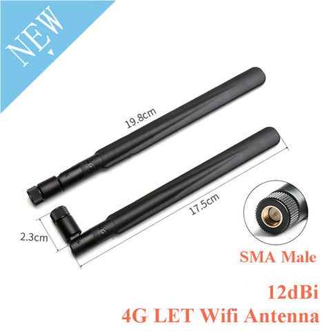 4G laissez l'antenne Wifi 12dBi haut Gain SMA mâle antenne omnidirectionnelle routeur 700-2700MHz Modem pour 3G 4G GSM GPRS ► Photo 1/4