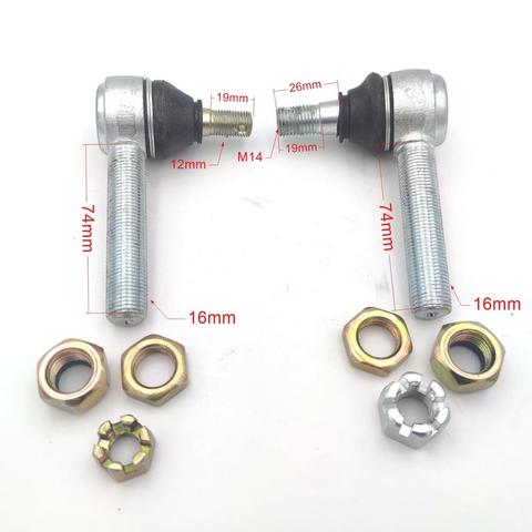 Tête de rotule en U, 10mm M10 / 12mm M12 / 14mm M14, extrémité de biellette  de direction pour Hummer LONGDING 250 ATV Quad UTV, accessoires de rotation  - Historique des prix