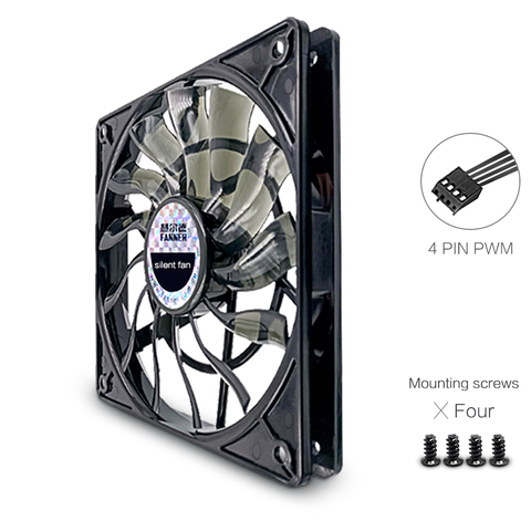 FANNER – ventilateur F12015, cpu, 120x120x15MM, silencieux, grand volume d'air, châssis Ultra-mince ► Photo 1/5