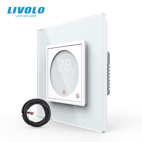 Livolo – Thermostat Standard britannique, commutateur de contrôle de la température, thermostat de chauffage au sol, affichage de la température, pour appareil de chauffage ► Photo 1/6