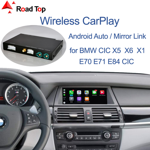 Sans fil CarPlay pour BMW CIC System X5 E70 X6 E71 2011-2013 X1 E84 2009-2015, avec Android Mirror Link AirPlay fonction de jeu de voiture ► Photo 1/6