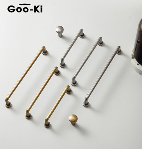 Goo-ki moderne noir argent Bronze poignées armoire tire cuisine porte poignées tiroir boutons placard poignée pour matériel de meubles ► Photo 1/6