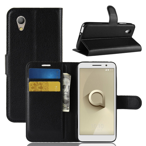 Pour Alcatel 1 étui 5.0 pouces portefeuille en cuir PU avec porte-carte housse pour Alcatel 1 5033D 5033 5033A 5033Y 5033X ALCATEL1 étui ► Photo 1/6