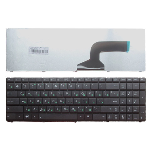 Clavier russe pour ordinateur portable ASUS noir, pour ASUS N70, N70S, N73, N73J, N73JG, N73JQ, N73SM, N73SV, N51T, N51V, N53JQ, N53NB RU ► Photo 1/3