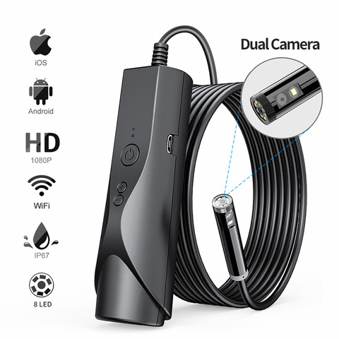 Semi-rigide Wifi Endoscope Caméra IP67 Étanche WiFi Endoscope 720 p HD Caméra D'inspection Serpent Caméra pour Android et iOS PC ► Photo 1/6