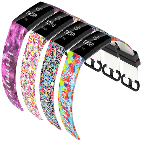 Respirez les bandes de Sport imperméable et doux confortable multicolore bracelet de remplacement pour Fitbit Charge 4 / Charge 3 / Charge 3 SE ► Photo 1/6