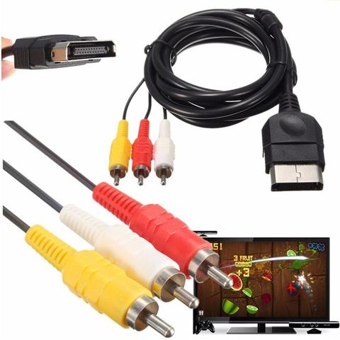 1x 6FT AV Audio vidéo câble Composite cordon câble RCA pour XBOX CLASSIC 1 standard-définition TV ou moniteur ► Photo 1/6