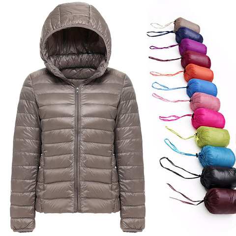 Doudoune 2022 en duvet de canard blanc pour femme, manteau chaud, ultraléger, coupe-vent, Parka, automne-hiver, 90% ► Photo 1/6