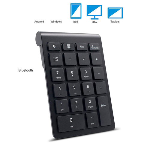 Pavé numérique sans fil 2.4G Bluetooth 3.0, 22 touches, clavier numérique multifonction pour ordinateur portable ► Photo 1/6