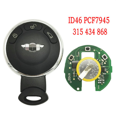 Datong – clé de télécommande de voiture mondiale pour BMW Mini Cooper 315 434 868, système CAS, puce PCF7945, carte intelligente automatique ► Photo 1/6