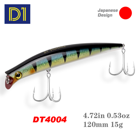 D1 Komomo II Popper leurre de pêche 120mm 15g artificiel japon arie flottant dur appât crayon Wobblers matériel de pêche DT4004 ► Photo 1/6