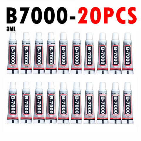 20 pièces B7000 3ml téléphone portable écran tactile Super colle B-7000 adhésif téléphone bricolage colle Point de réparation diamant bijoux verre colle ► Photo 1/6