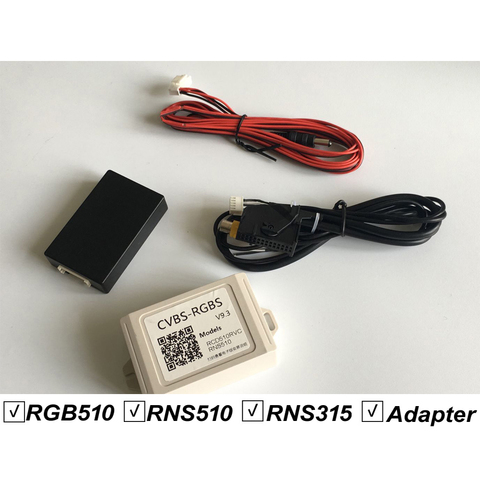 V9.3 adaptateur rvb CVBS et adaptateur de convertisseur AV vers RGB pour VW Volkswagen RCD510 RNS510 RNS 510 RNS 315 RCD 510 caméra Logo à rabat ► Photo 1/6