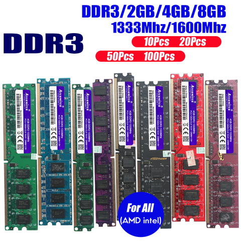 Nouveau 8 GB DDR3 PC3 1866 Mhz 1333 MHz pour ordinateur de bureau DIMM mémoire RAM 240 broches pour système AMD haute Compatible 4g 2g 1600 Mhz radiateur ► Photo 1/3