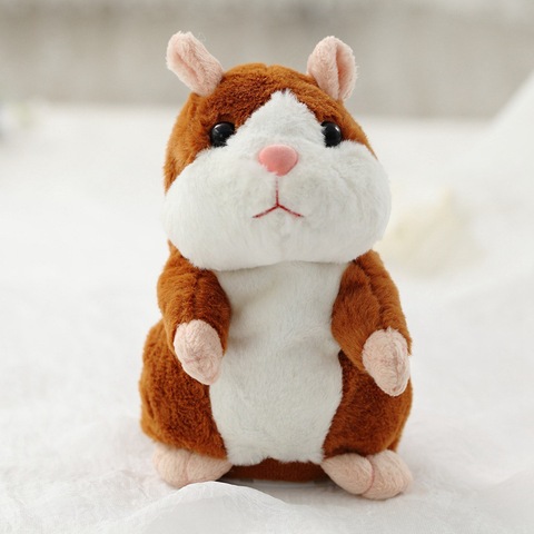 Dropshipping Promotion 15 cm Belle Parler Hamster Parler Parler Sound Record Répéter En Peluche En Peluche Animal Kawaii Hamster Jouets ► Photo 1/3