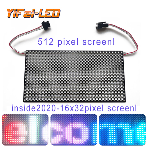 Micro-ordinateur, écran LED couleur RGB, matrice de points 16x32, protocole SPI, carte SD, puce unique ► Photo 1/6