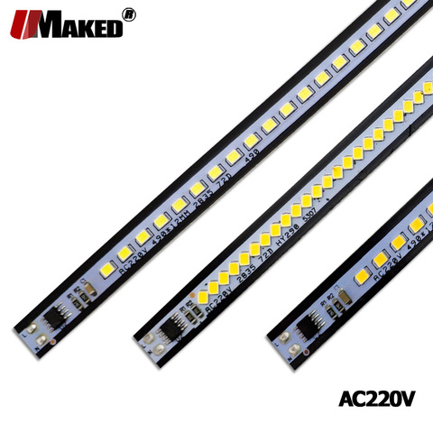 10pc AC220V barre de LED lumière 3W 4W 6W 8W 10-20-30-50CM 24-36-72LED s SMD 2835 LED modèle de bande rigide pour caissons lumineux, lumière de cuisine ► Photo 1/6