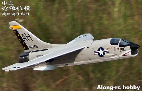 Oeb RC avion modèle avion passe-temps jouet nouveau 64MM 64 EDF Jet à aile libre F-8E F8E croisé avion à réaction 3S PNP ensemble ou PNP train d'atterrissage ► Photo 1/1